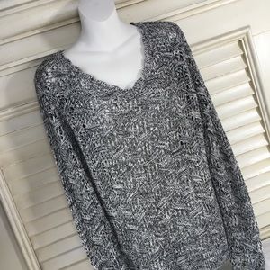 Ann Taylor Loft Crochet Knit Sweater Size M